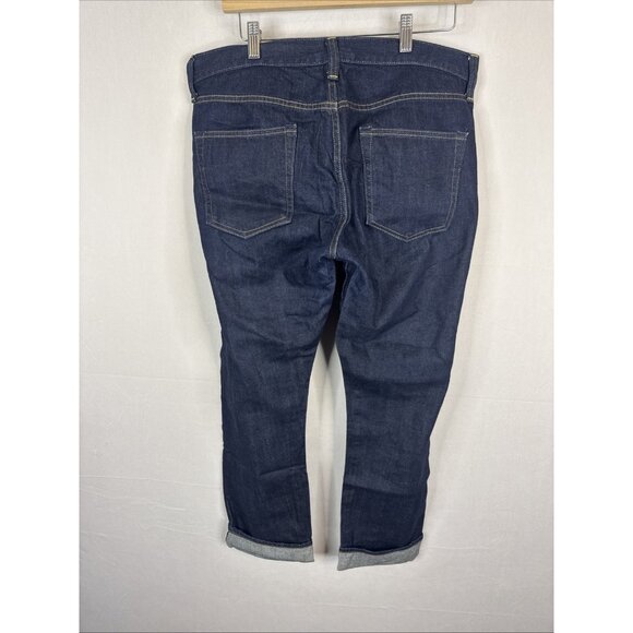 GAP 1969 Selvedge Jeans Mens 31x30 Original Fit Rinsed Selvage Dark Denim - Picture 5 of 9